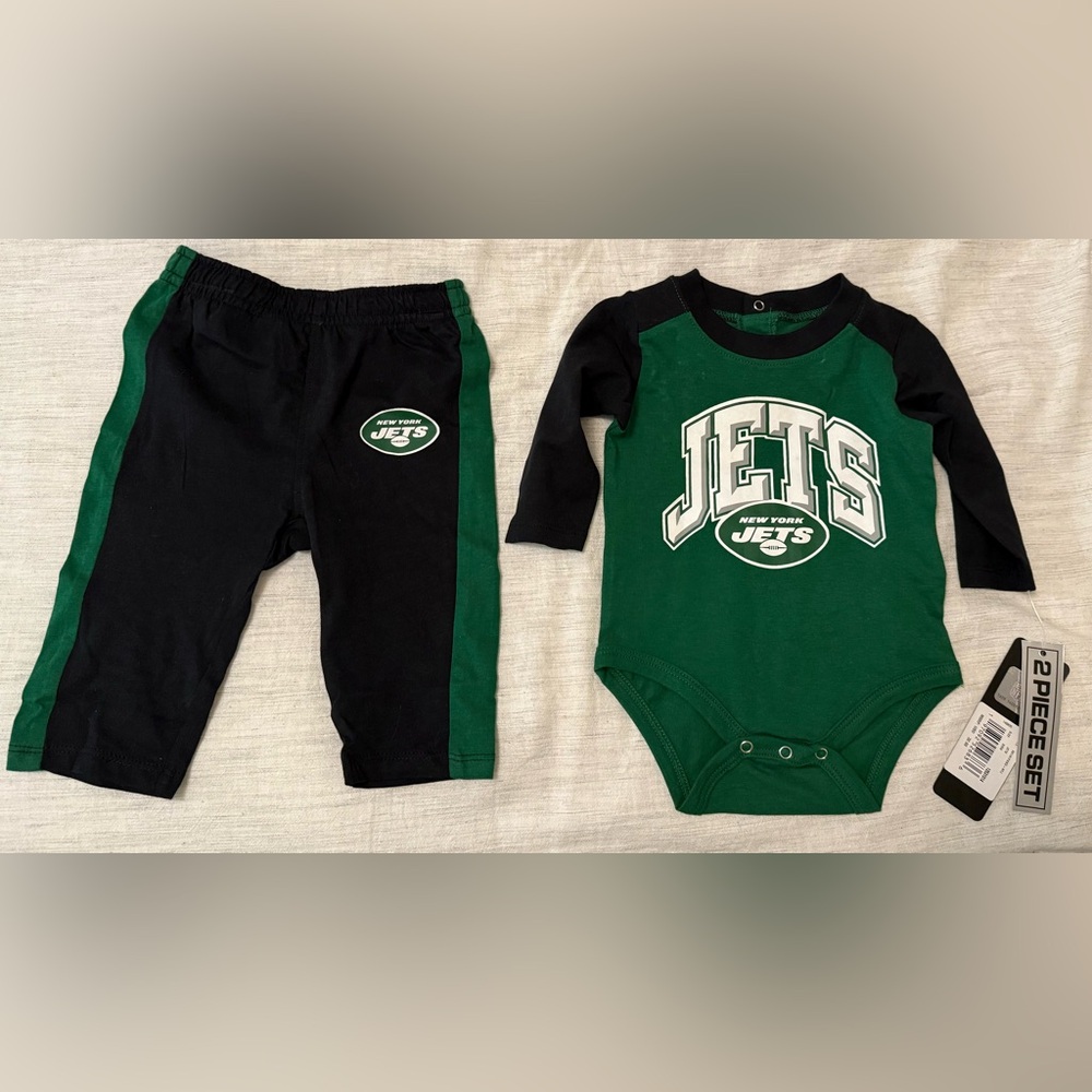 NWT NFL Jets Onesie & Pant Set 0-3m